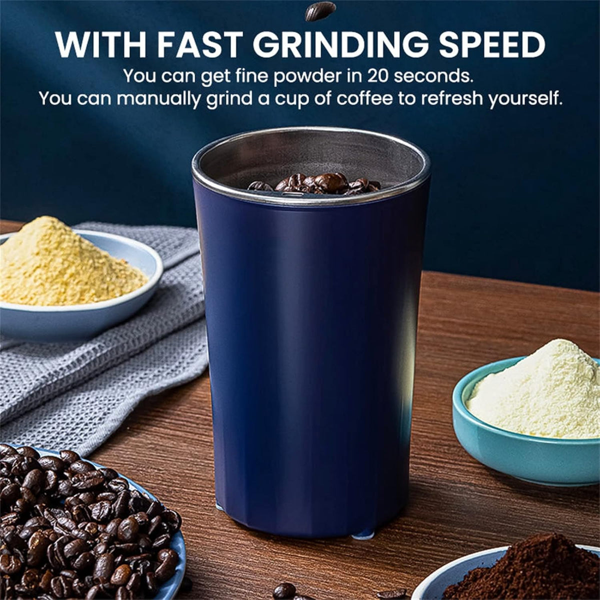 Portable Electric Coffee & Spice Grinder – Fresh Flavour in Every Grind