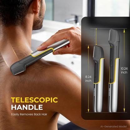 Men's USB Rechargeable Body Trimmer – Face, Body & Groin Grooming Shaver
