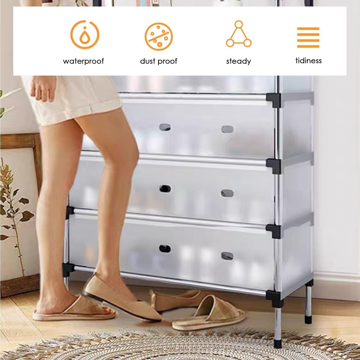 Multi-Layer Storage Shoe Rack - Space-Saving Dustproof