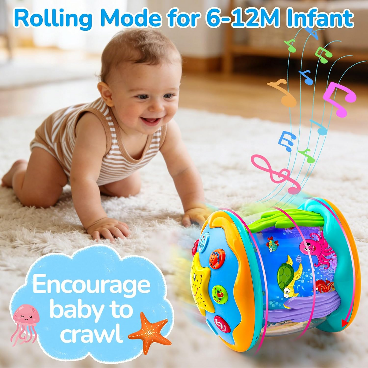 Ocean Rotating Projector Light-Up Sensory & Educational Baby Toy