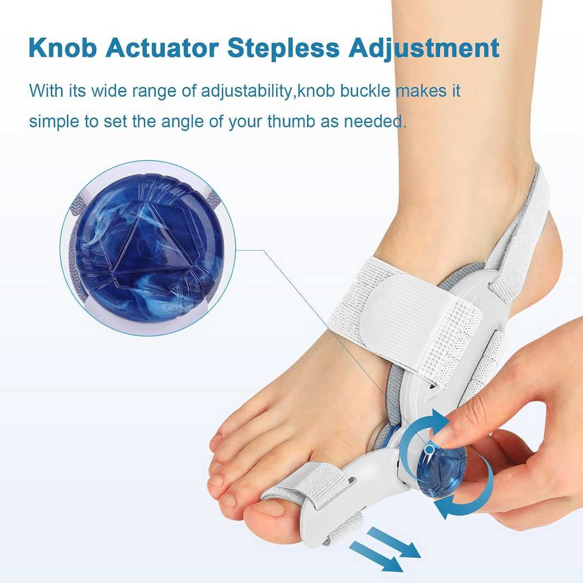 Adjustable Bunion Splint – Hallux Valgus Orthotic Support with Silicone Pad