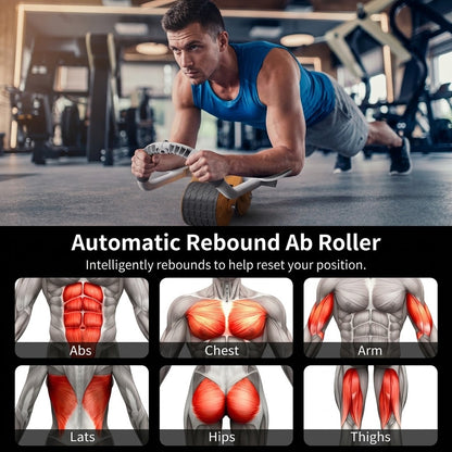 Automatic Rebound Abdominal Exercise Wheel – ABS PVC Elbow Support Roller for Yoga