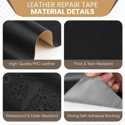 Self-Adhesive Leather Repair Patch Waterproof for Sofa & Furniture