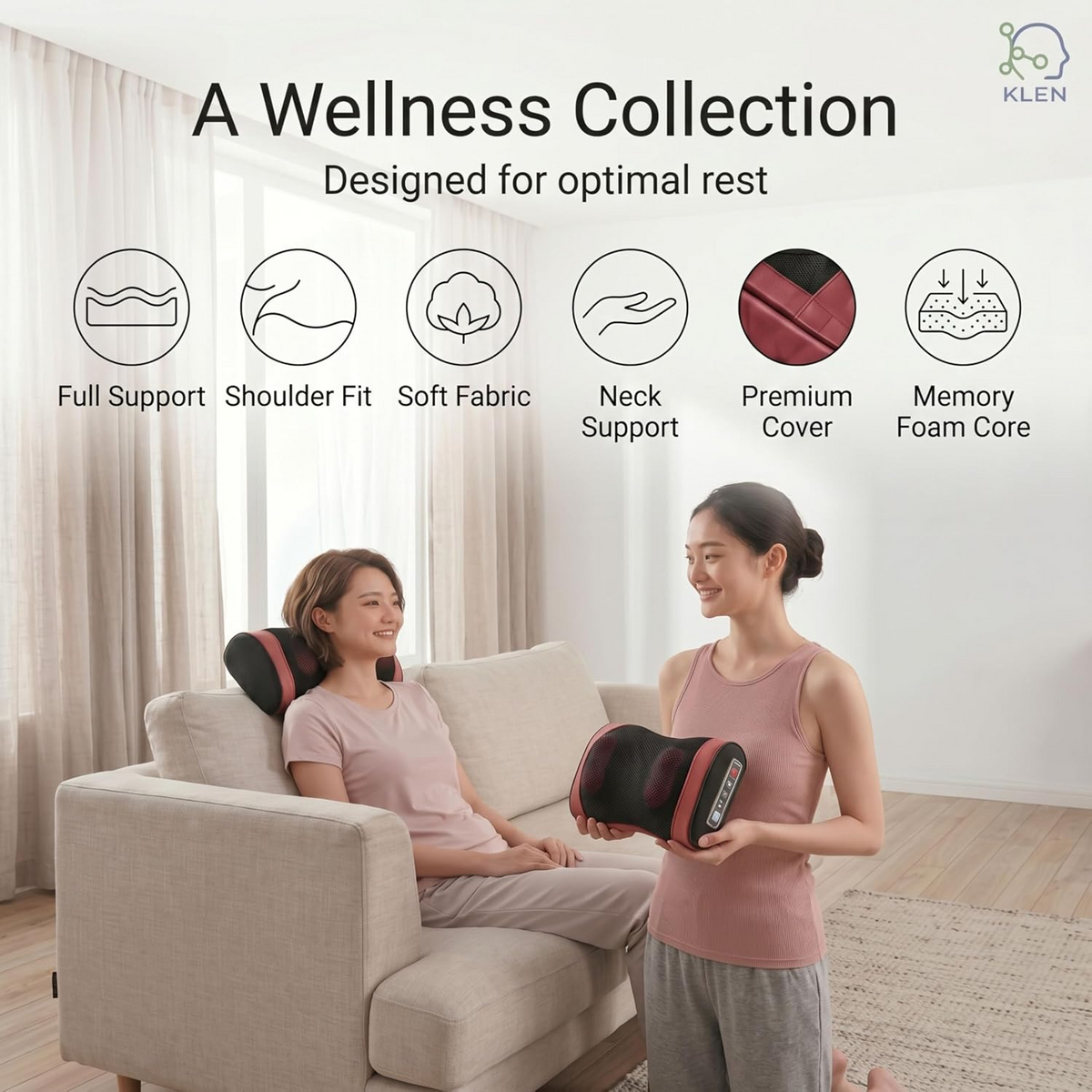 Deep Kneading Massage Pad – Multifunctional Neck, Back, Shoulder, Waist & Leg Massager