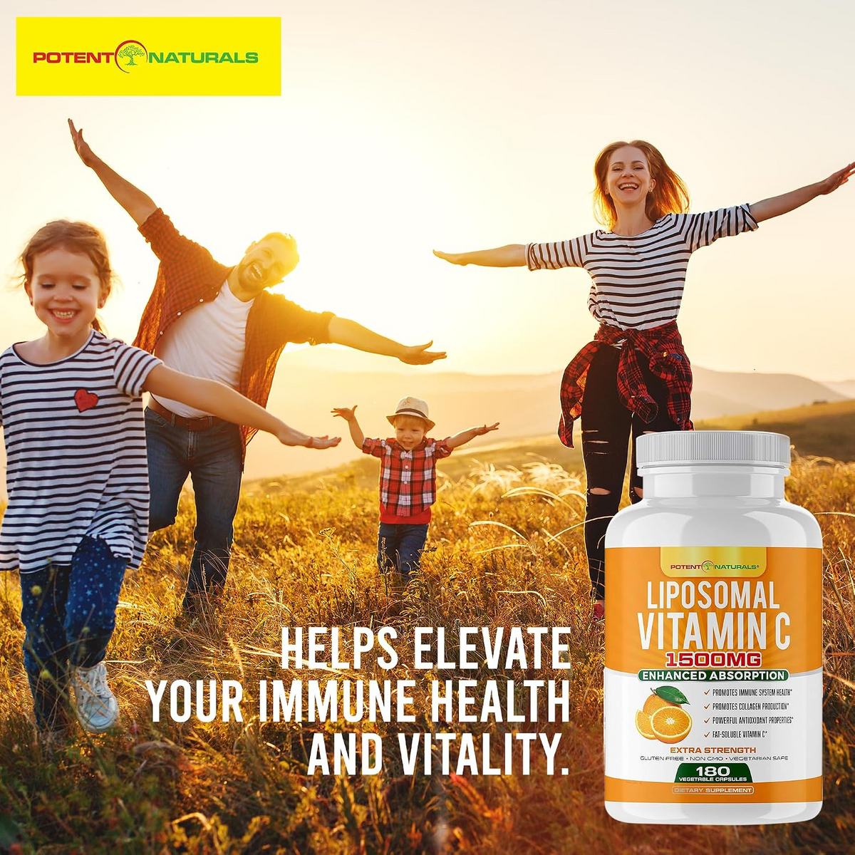 2100mg Liposomal Vitamin C Capsules Antioxidant Supplement