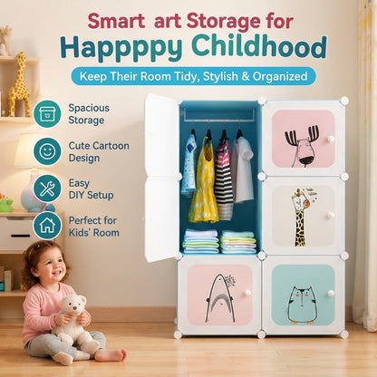 Cartoon Storage Organizer Cabinet DIY for Children's Room
