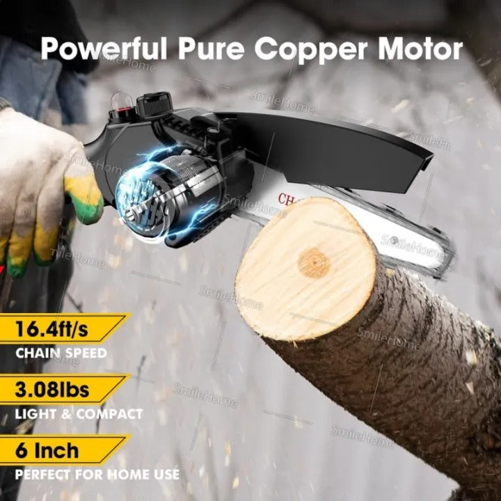Rechargeable Cordless Mini Chainsaw.