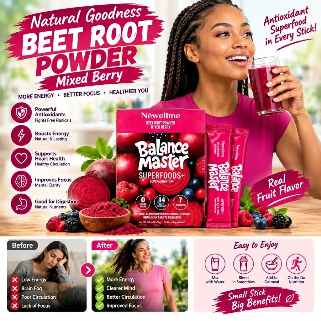 Beet Root Powder Mixed Berry – Superfood Antioxidant Supplement 14 Sticks