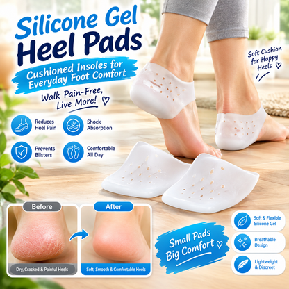 Silicone Gel Heel Pads – Cushioned Insoles for Everyday Foot Comfort