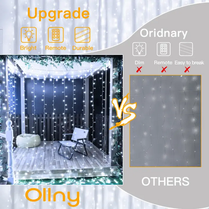 LED Curtain String Lights – USB-Powered Copper Wire Fairy Lights with Remote Control