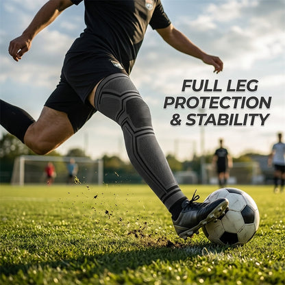 Full Leg Compression Sleeves – Sports Support Sleeves for Football, Soccer & Fitness