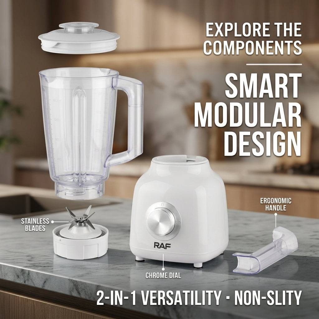 Portable Electric Juicer – Compact Plastic Tabletop Citrus & Fruit Juice Maker