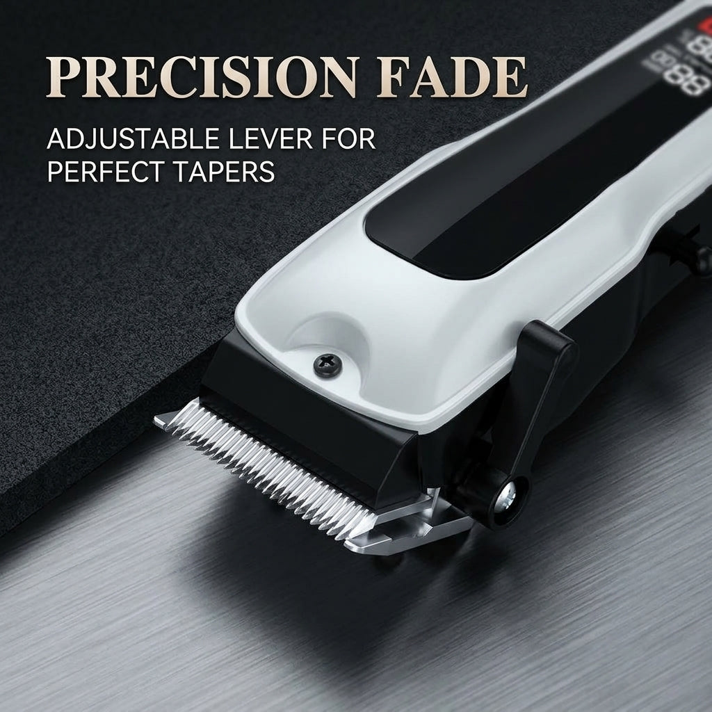 Professional 10000 RPM Cordless Hair Clipper – USB Rechargeable Digital Barber Trimmer