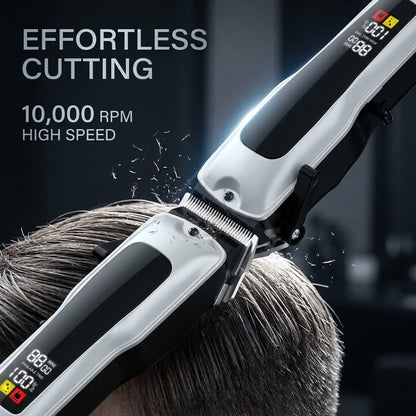 Professional 10000 RPM Cordless Hair Clipper – USB Rechargeable Digital Barber Trimmer