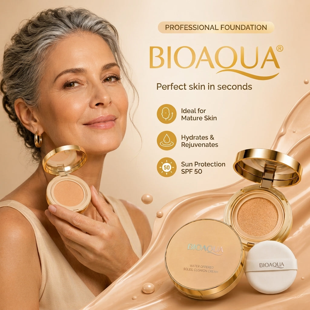 BIOAQUA Whitening Air Cushion BB Cream – Lightweight Coverage & Natural Glow