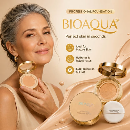 BIOAQUA Whitening Air Cushion BB Cream – Lightweight Coverage & Natural Glow