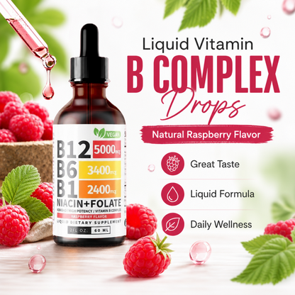 Vitamin B Complex Liquid Drops – B-Complex Herbal Supplement for Energy & Daily Wellness