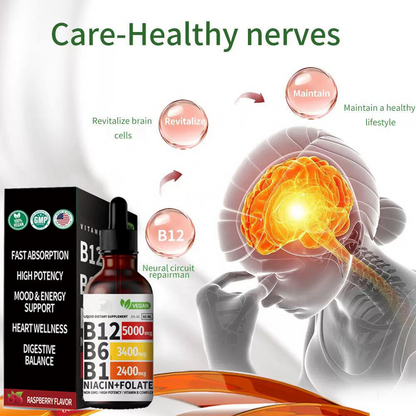 Vitamin B Complex Liquid Drops – B-Complex Herbal Supplement for Energy & Daily Wellness