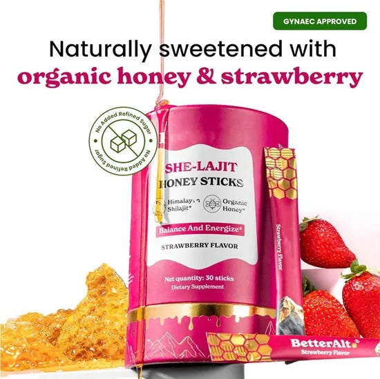 SHE-LAJIT Honey Sticks – Natural Honey Blend for Daily Wellness