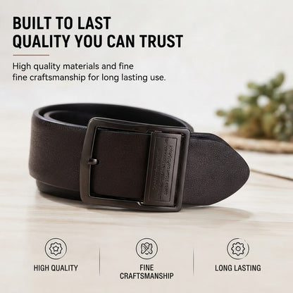 Men's Synthetic Leather Belt – Multiple Pin Buckle Business & Casual Waist Belt