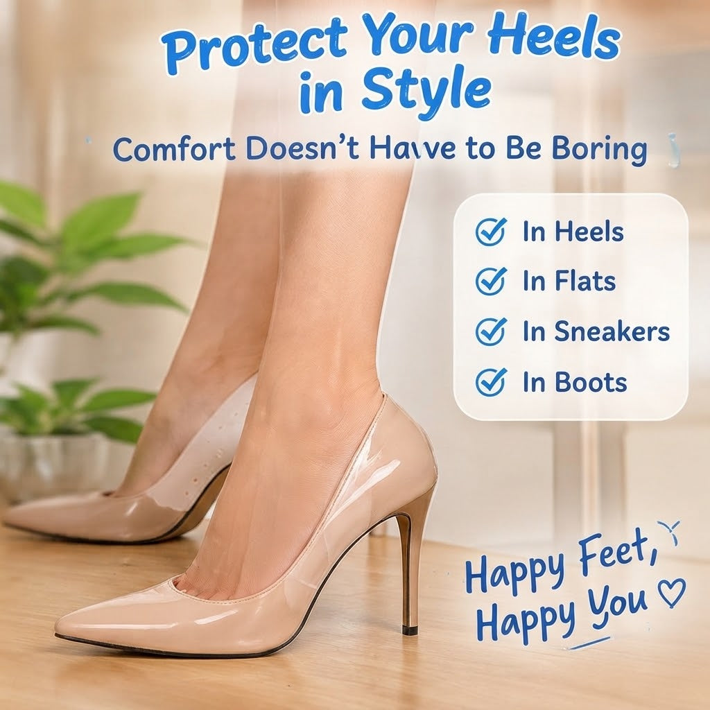 Silicone Gel Heel Pads – Cushioned Insoles for Everyday Foot Comfort