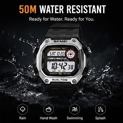 Men's Rugged Sports Watch – Premium Silicone Strap Wristwatch