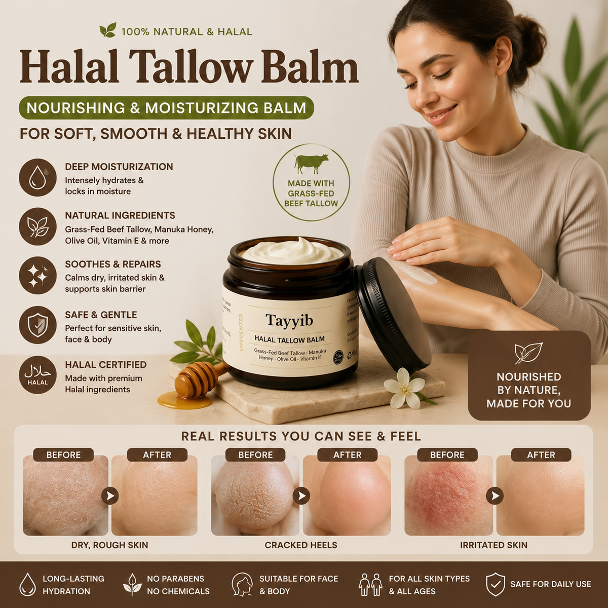 Halal Tallow Balm – Nourishing Moisturizer for Skin