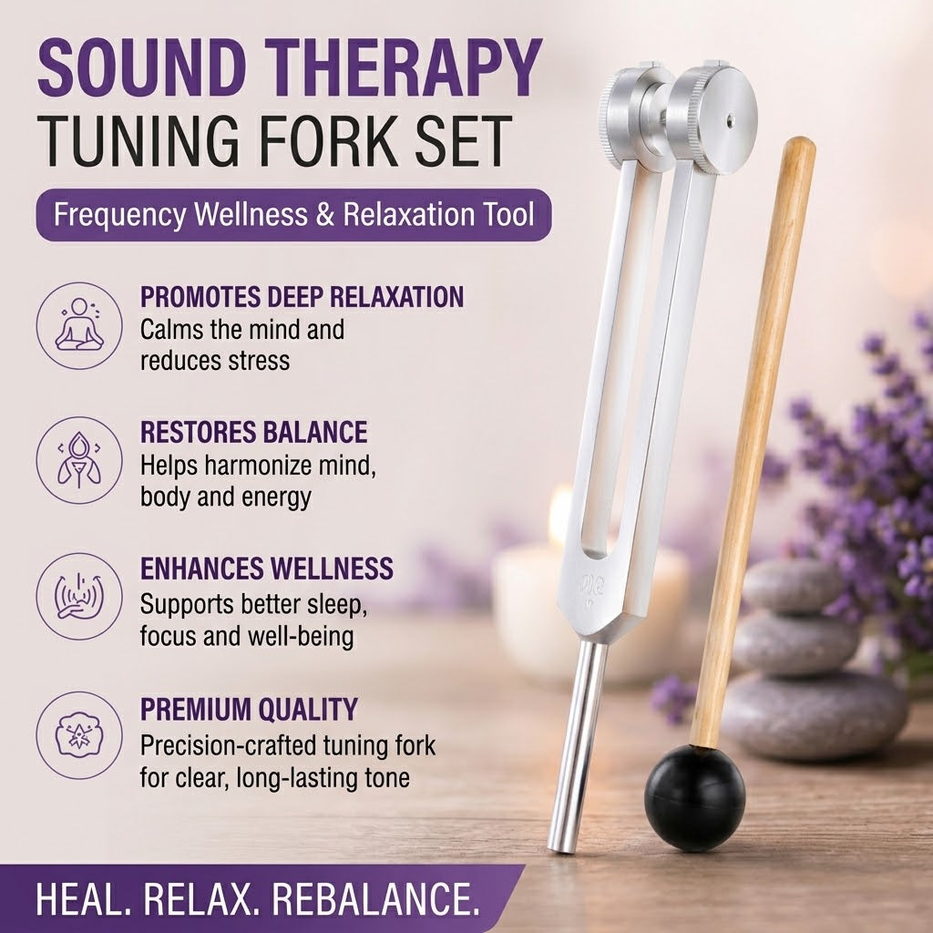 Sound Therapy Tuning Fork Set – Frequency Wellness & Relaxation Tool