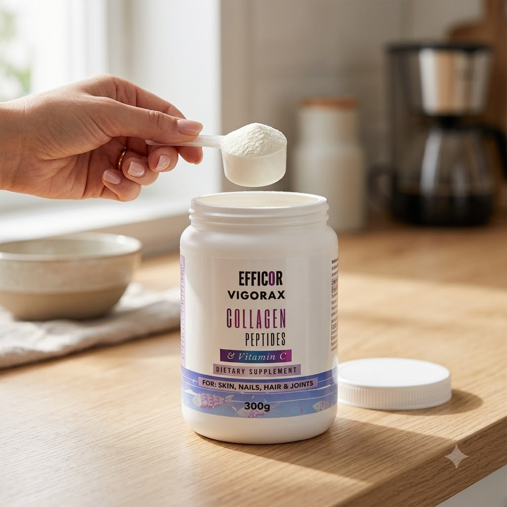 Collagen Peptides & Vitamin C – 300g Marine Collagen Powder for Skin, Nails, Hair & Joints