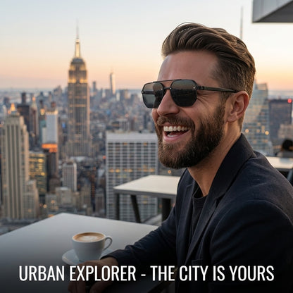 Men's Geometric Polygon Sunglasses Stylish Fashion Eyewear