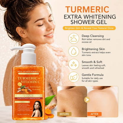 Turmeric & Vitamin C Body Wash – Hydrating Exfoliating Shower Gel
