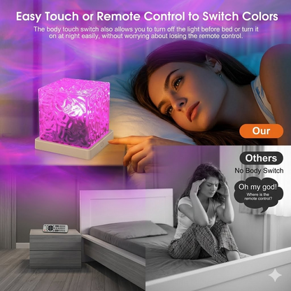 Water Ripple LED Lamp – Ambient Wave Light for Home Decor