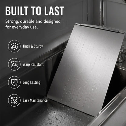 19" Stainless Steel Cutting Board Non-Slip Kitchen Chopping Board