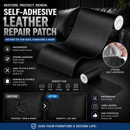 Self-Adhesive Leather Repair Patch Waterproof for Sofa & Furniture