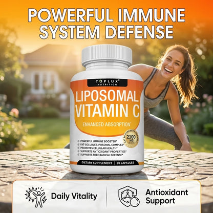2100mg Liposomal Vitamin C Capsules Antioxidant Supplement