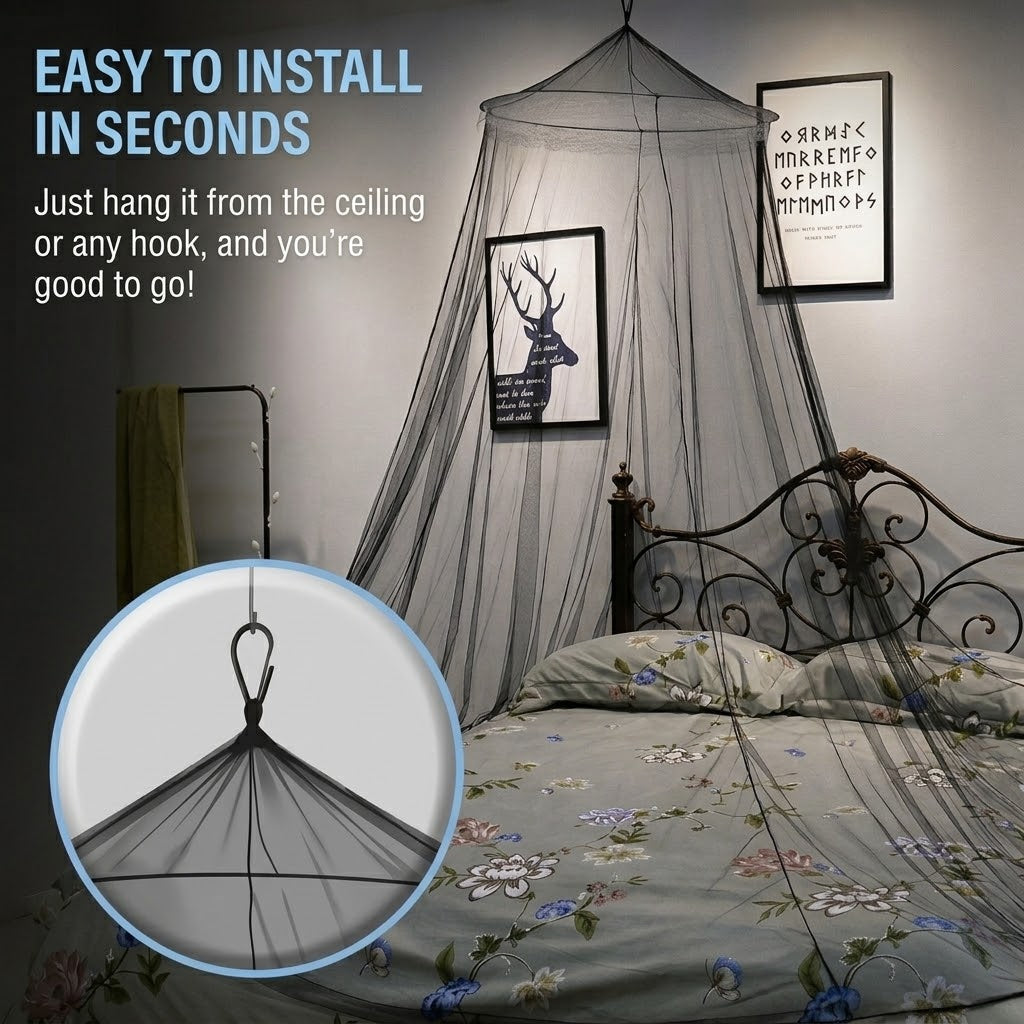 Mosquito Net Bed Canopy – Dome Bed Tent for Peaceful Sleep