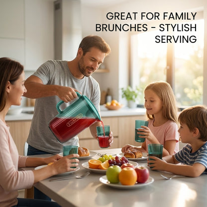 Large Capacity Plastic Water Pitcher – Transparent Food-Grade Juice & Cold Drink Jug