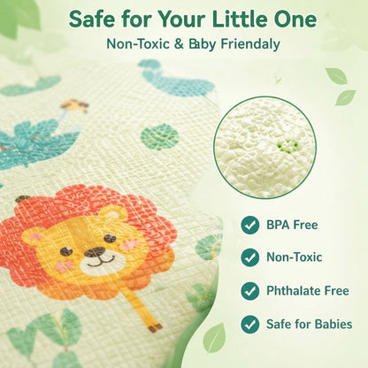 Kids Foldable Foam Play Mat – Educational Puzzle Crawling Mat