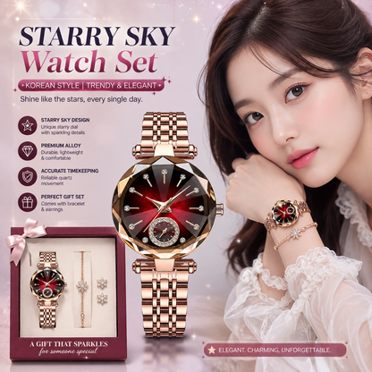 Girls' Starry Sky Watch – Korean Style Alloy Fashion Accessories