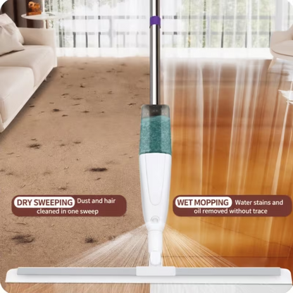 Spray Flat Mop Wet & Dry Floor Cleaning with One-Swipe Design