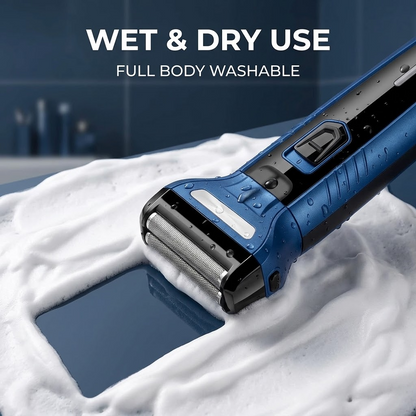 3-in-1 Rechargeable Electric Shaver – Washable Beard, Face & Body Trimmer