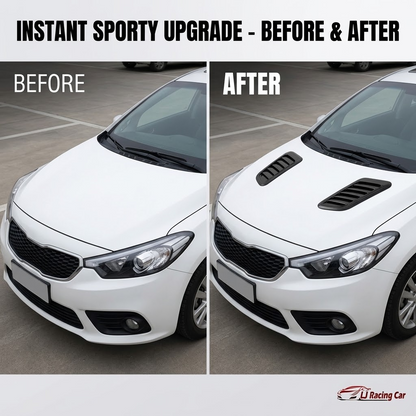 Universal Car Hood Vent Covers – Steel Bonnet Side Air Intake Scoops for Exterior Styling