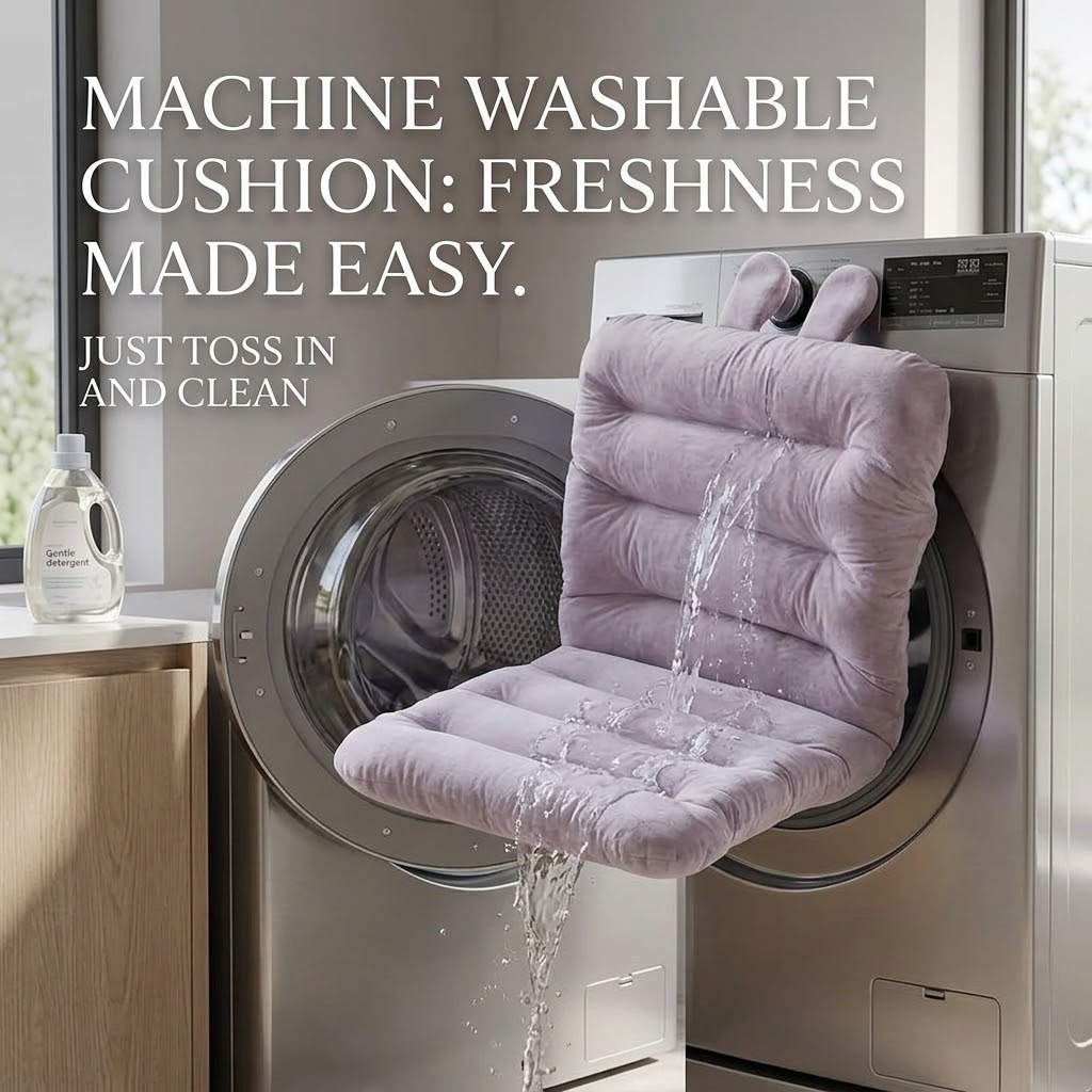 Soft Washable Chair Cushion – Cute Lumbar Support Pillow & Comfortable Seat Pad