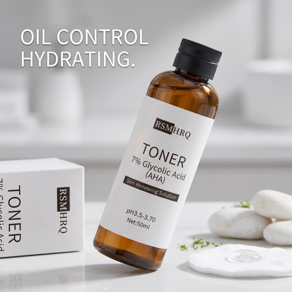 7% Glycolic Acid Acne Toner – Exfoliating, Pore-Clearing & Oil-Control Face Treatment