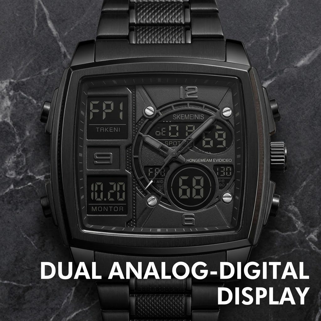 SKMEI 1274 Digital Analog Sports Watch – Durable Plastic Men’s Wristwatch