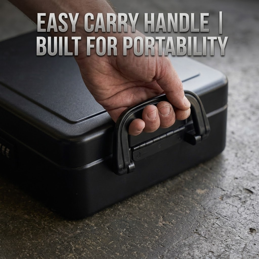 Metal Cash Box with Money Tray – Lockable Money Storage Box with Combination Lock