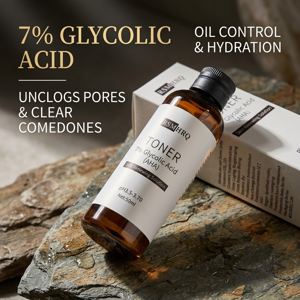 7% Glycolic Acid Acne Toner – Exfoliating, Pore-Clearing & Oil-Control Face Treatment