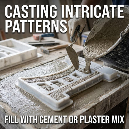 Breeze Block Plastic Mold 30×20×10cm – Decorative Concrete Block Casting Mold for Villa Construction