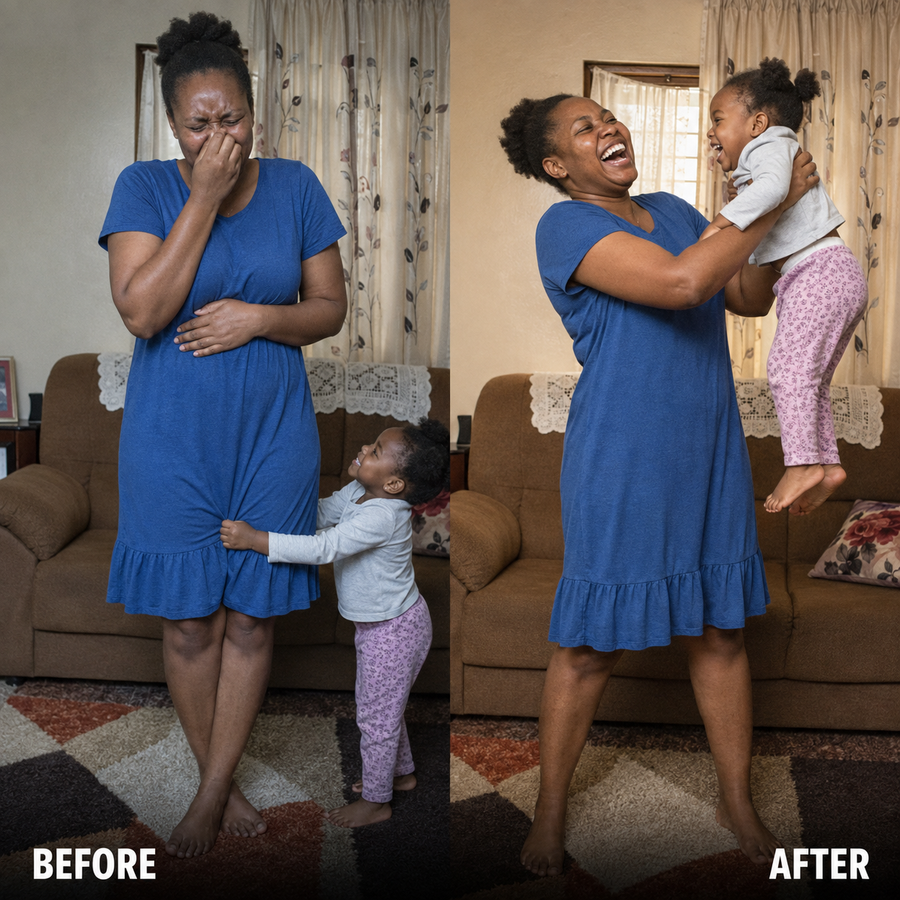Since the baby you cross your legs before you sneeze, and jumping with your kids is something you quietly stopped doing.