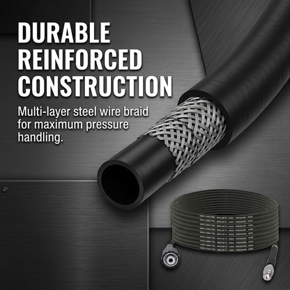 High-Pressure Sewer Jetter Hose – Steel Wire Braided Neoprene Rubber Cleaning Hose